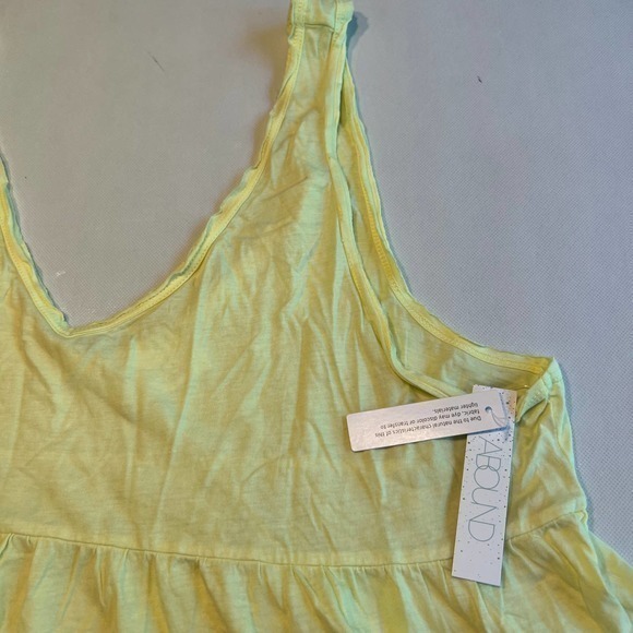 Abound Womens Yellow Tank Top Size Xtra Large Peplum‎ Waist Crop V Neck - Picture 4 of 9
